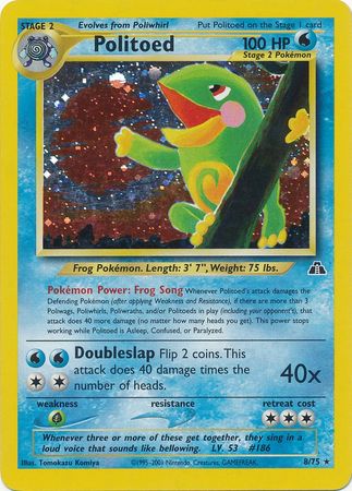 Politoed (8/75) [Neo Discovery Unlimited] | Cracking-Singles