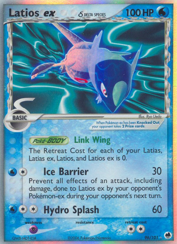 Latios ex (96/101) (Delta Species) [EX: Dragon Frontiers] | Cracking-Singles