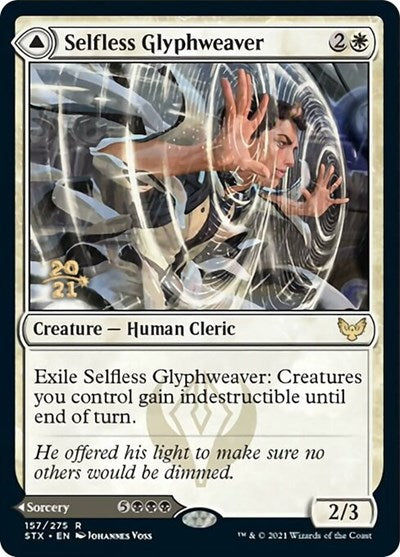 Selfless Glyphweaver // Deadly Vanity [Strixhaven: School of Mages Prerelease Promos] | Cracking-Singles