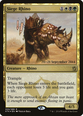 Siege Rhino [Khans of Tarkir Promos] | Cracking-Singles