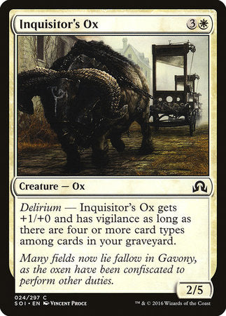 Inquisitor's Ox [Shadows over Innistrad] | Cracking-Singles