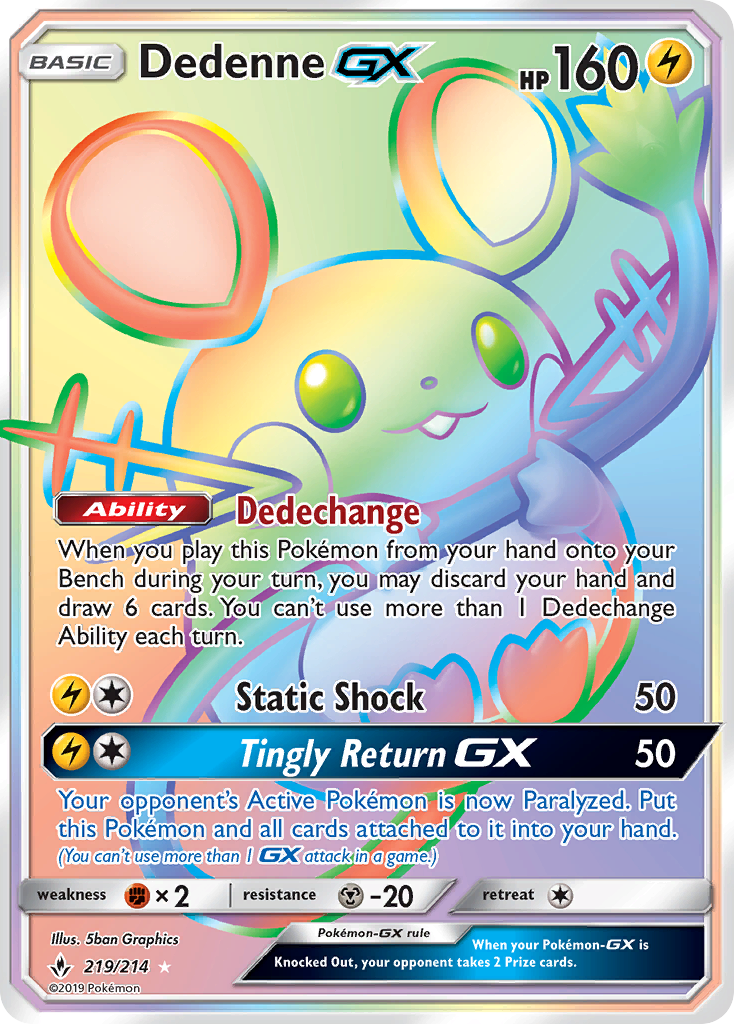 Dedenne GX (219/214) [Sun & Moon: Unbroken Bonds] | Cracking-Singles