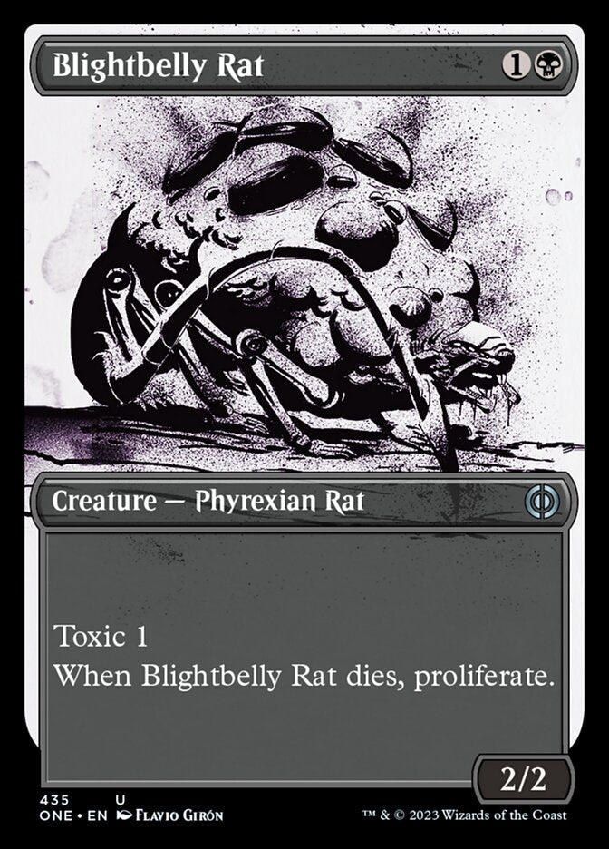 Blightbelly Rat (Showcase Ichor Step-and-Compleat Foil) [Phyrexia: All Will Be One] | Cracking-Singles