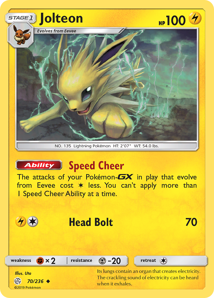 Jolteon (70/236) [Sun & Moon: Cosmic Eclipse] | Cracking-Singles