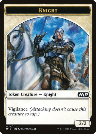 Knight Token [Core Set 2019 Tokens] | Cracking-Singles