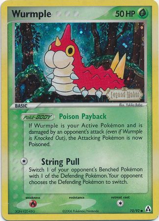 Wurmple (70/92) (Stamped) [EX: Legend Maker] | Cracking-Singles