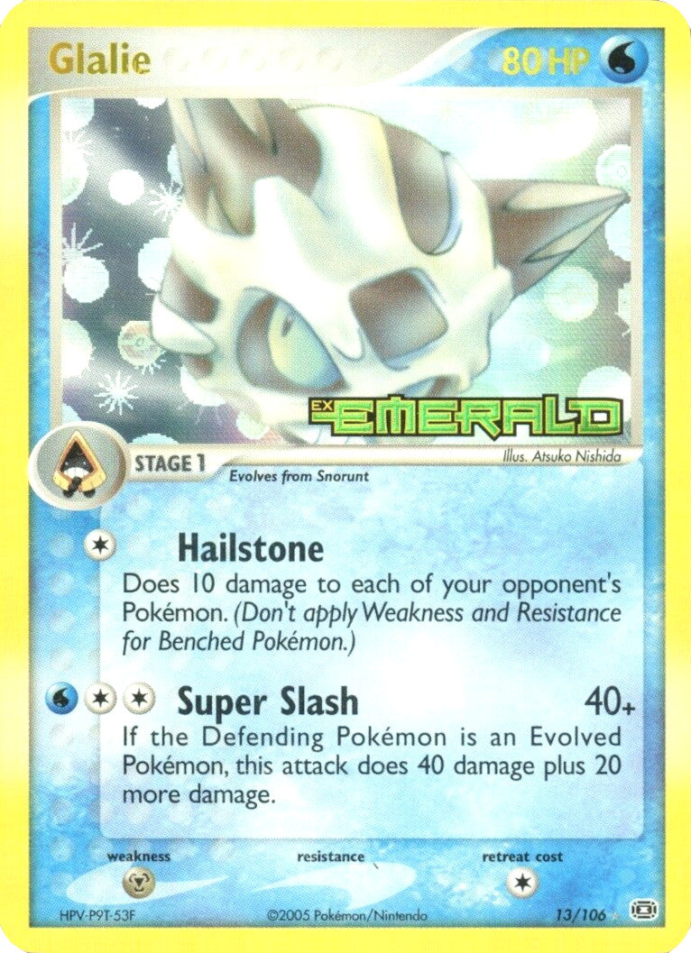 Glalie (13/106) (Stamped) [EX: Emerald] | Cracking-Singles