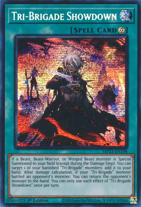 Tri-Brigade Showdown [MP23-EN198] Prismatic Secret Rare | Cracking-Singles