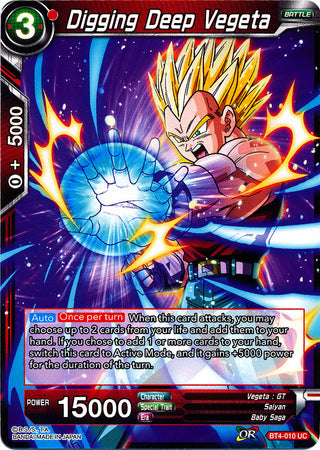 Digging Deep Vegeta [BT4-010] | Cracking-Singles