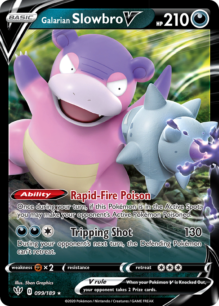 Galarian Slowbro V (099/189) [Sword & Shield: Darkness Ablaze] | Cracking-Singles