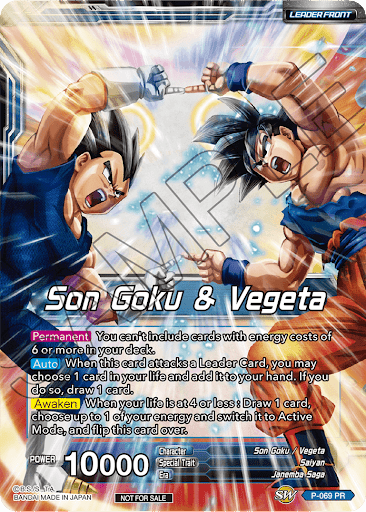 Son Goku & Vegeta // Miracle Strike Gogeta (Gold Stamped) [P-069] | Cracking-Singles