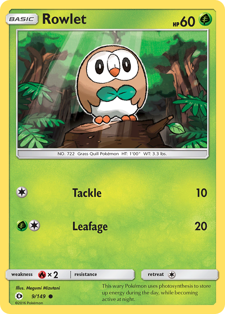 Rowlet (9/149) [Sun & Moon: Base Set] | Cracking-Singles