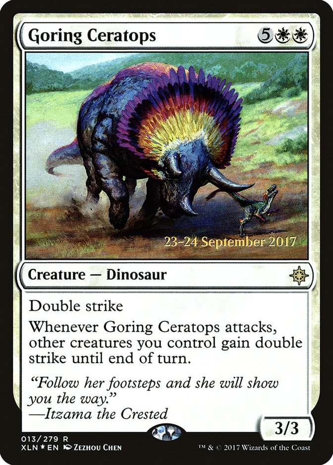 Goring Ceratops  [Ixalan Prerelease Promos] | Cracking-Singles