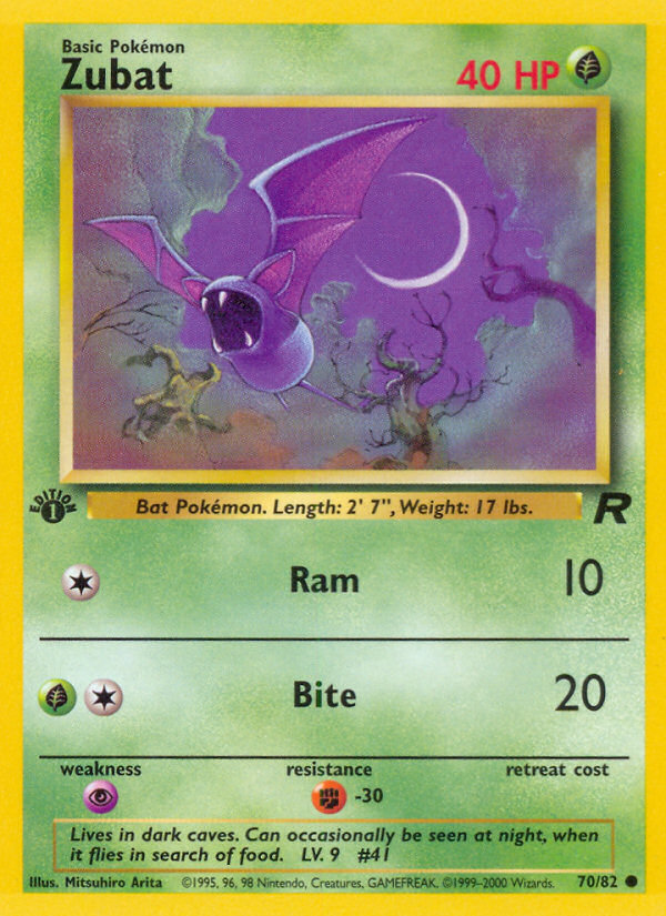 Zubat (70/82) [Team Rocket 1st Edition] | Cracking-Singles