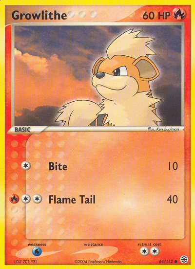 Growlithe (64/112) [EX: FireRed & LeafGreen] | Cracking-Singles