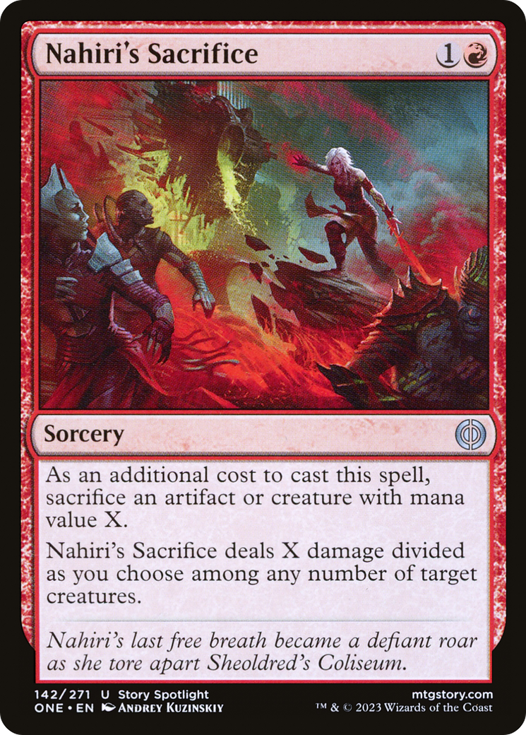 Nahiri's Sacrifice [Phyrexia: All Will Be One] | Cracking-Singles