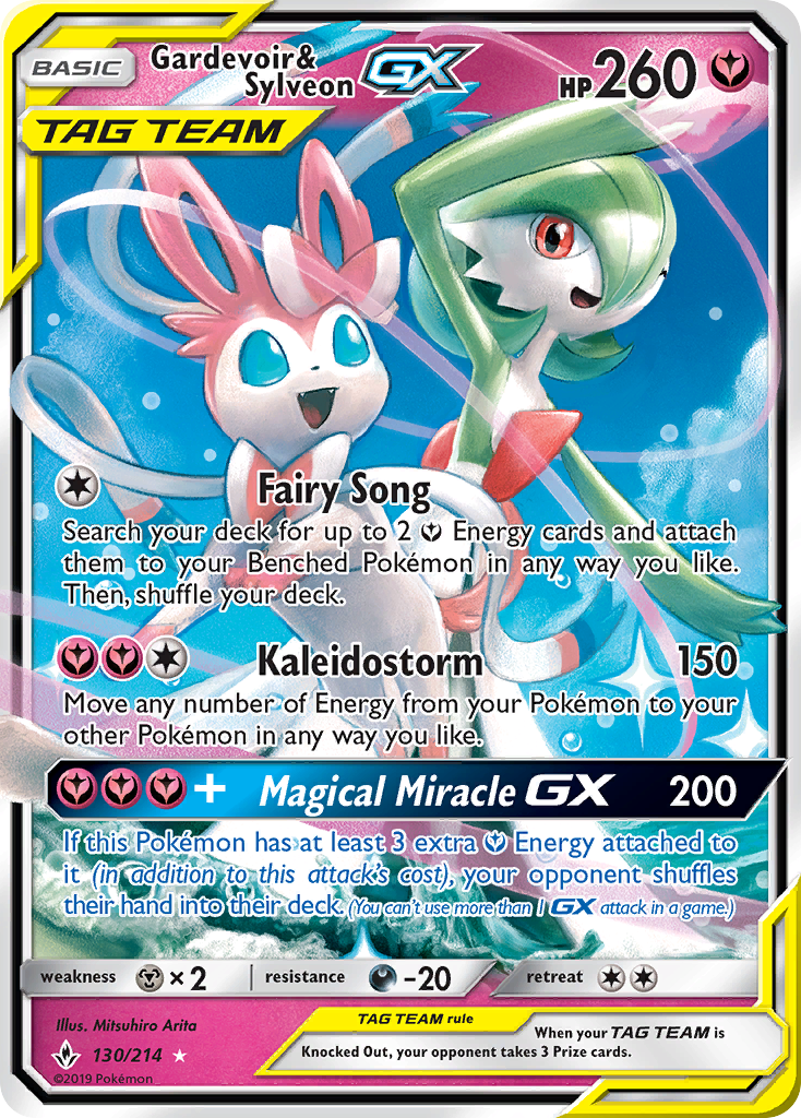 Gardevoir & Sylveon GX (130/214) [Sun & Moon: Unbroken Bonds] | Cracking-Singles