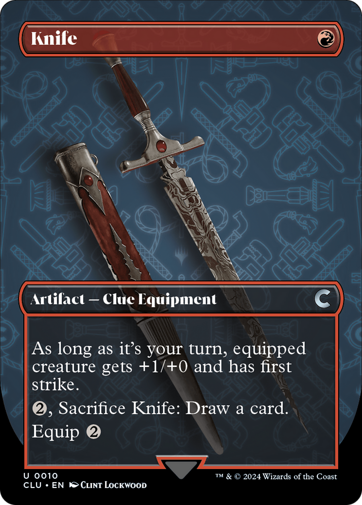 Knife (Borderless) [Ravnica: Clue Edition] | Cracking-Singles