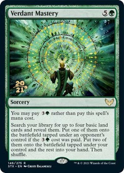 Verdant Mastery [Strixhaven: School of Mages Prerelease Promos] | Cracking-Singles