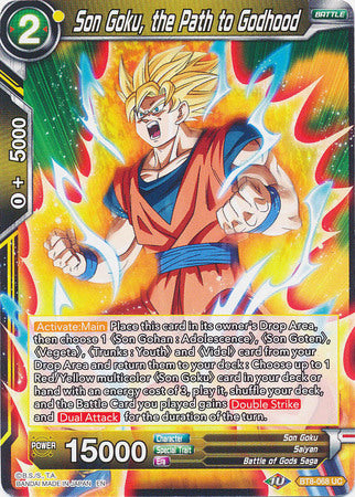 Son Goku, the Path to Godhood [BT8-068] | Cracking-Singles