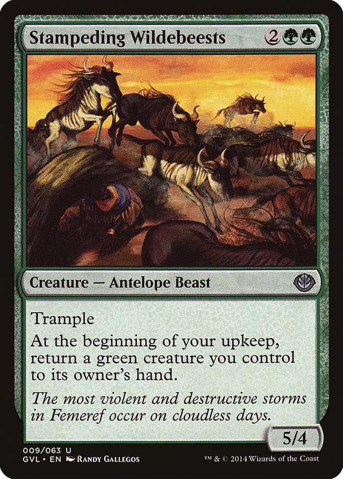 Stampeding Wildebeests (Garruk vs. Liliana) [Duel Decks Anthology] | Cracking-Singles