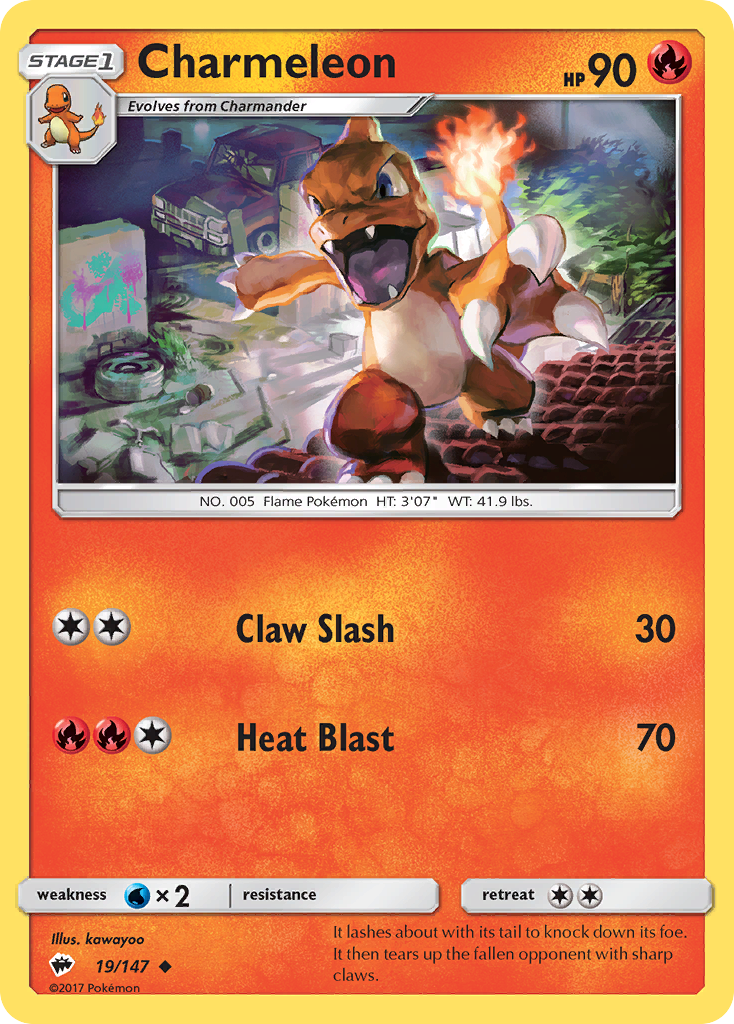 Charmeleon (19/147) [Sun & Moon: Burning Shadows] | Cracking-Singles