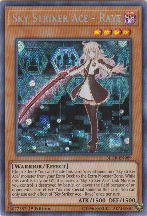 Sky Striker Ace - Raye [BLHR-EN089] Secret Rare | Cracking-Singles