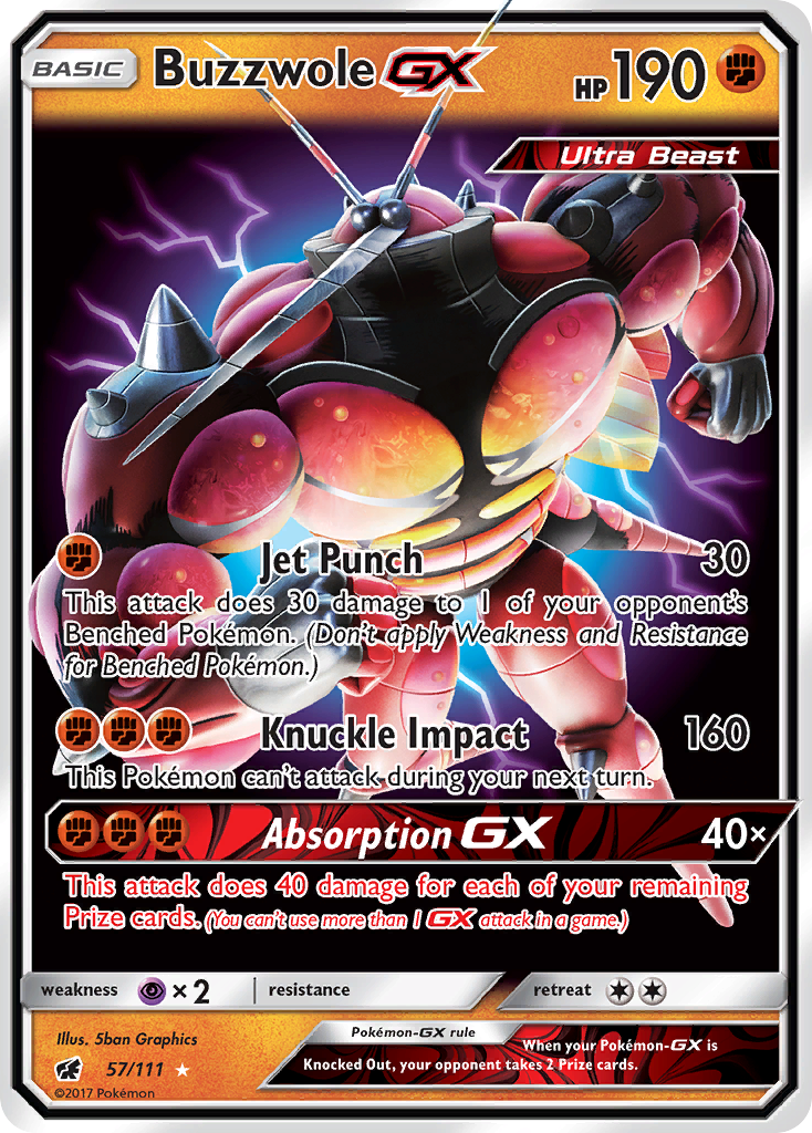 Buzzwole GX (57/111) [Sun & Moon: Crimson Invasion] | Cracking-Singles