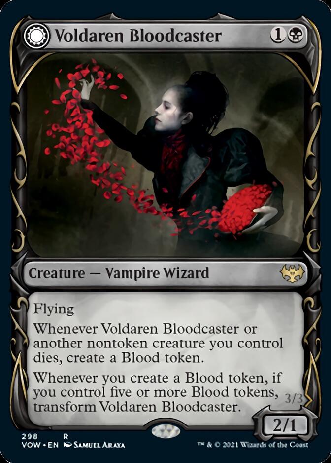 Voldaren Bloodcaster // Bloodbat Summoner (Showcase Fang Frame) [Innistrad: Crimson Vow] | Cracking-Singles