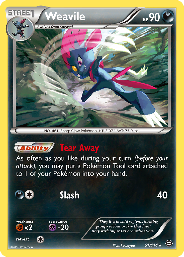 Weavile (61/114) [XY: Steam Siege] | Cracking-Singles