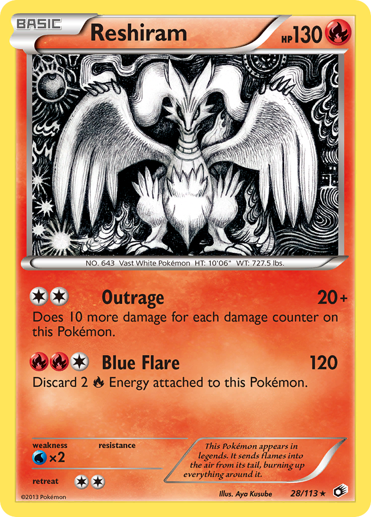 Reshiram (28/113) [Black & White: Legendary Treasures] | Cracking-Singles