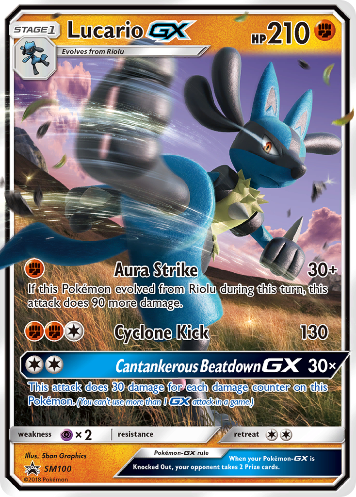 Lucario GX (SM100) [Sun & Moon: Black Star Promos] | Cracking-Singles