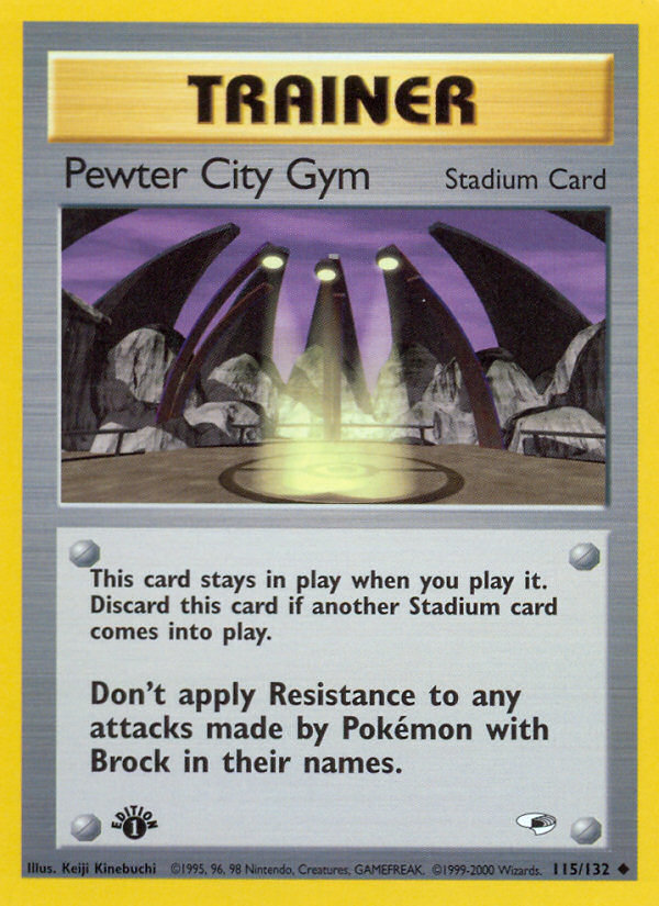 Pewter City Gym (115/132) [Gym Heroes 1st Edition] | Cracking-Singles