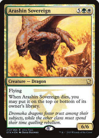 Arashin Sovereign [Dragons of Tarkir Promos] | Cracking-Singles