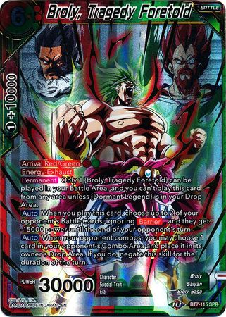 Broly, Tragedy Foretold (SPR) [BT7-115] | Cracking-Singles