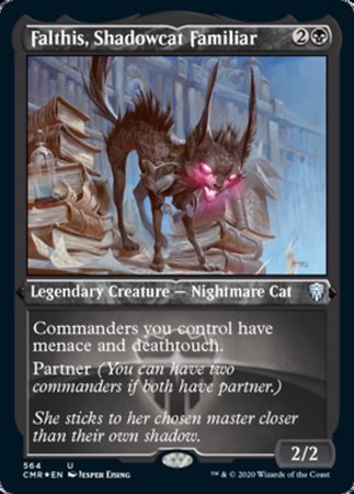 Falthis, Shadowcat Familiar (Foil Etched) [Commander Legends] | Cracking-Singles