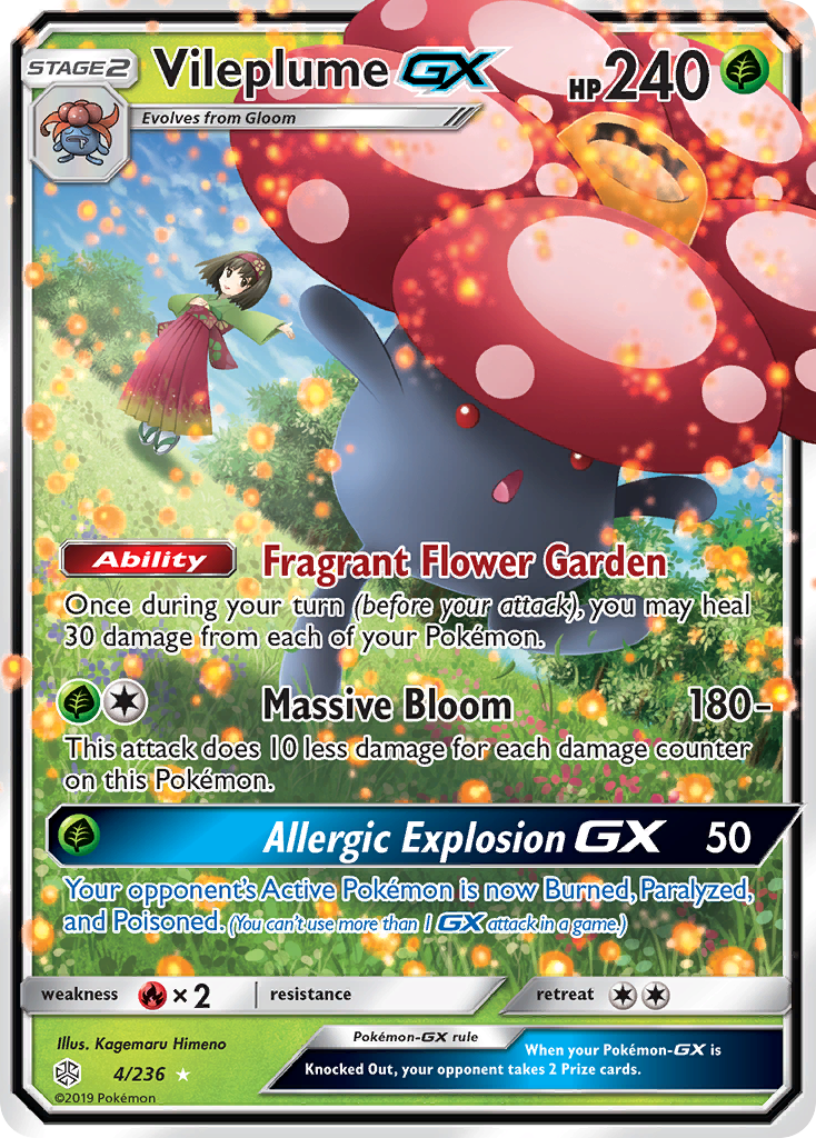 Vileplume GX (4/236) [Sun & Moon: Cosmic Eclipse] | Cracking-Singles