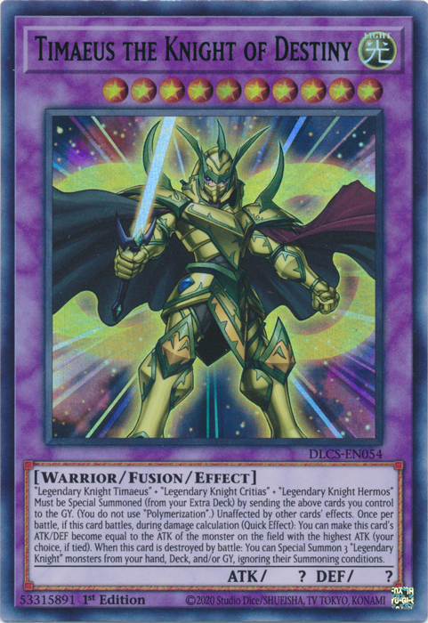 Timaeus the Knight of Destiny (Purple) [DLCS-EN054] Ultra Rare | Cracking-Singles