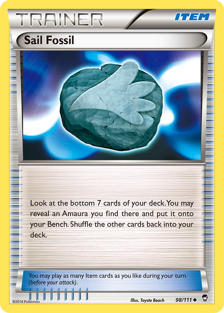 Sail Fossil (98/111) [XY: Furious Fists] | Cracking-Singles