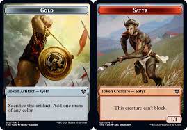 Gold // Satyr Token [Theros Beyond Death FOIL Token] | Cracking-Singles