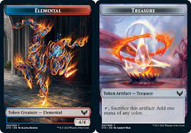 Elemental // Treasure Token [Strixhaven: School of Mages Tokens] | Cracking-Singles