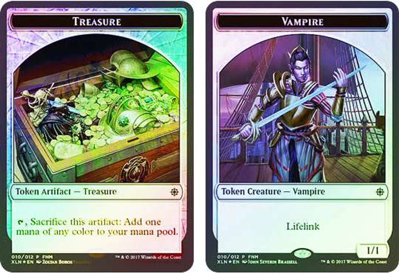 Vampire // Treasure (010) FOIL Token [Ixalan Tokens] FMN PROMO | Cracking-Singles