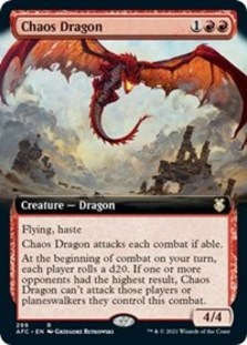 Chaos Dragon Full Art [Dungeons & Dragons: Adventures in the Forgotten Realms Commander] | Cracking-Singles